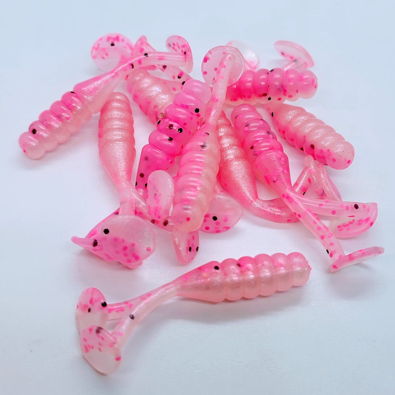 ADK Custom Jigs Ice Fluke Plastic Soft Baits | Orange | FishUSA